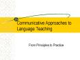 Communicative Approaches to Language Teaching PowerPoint PPT Presentation