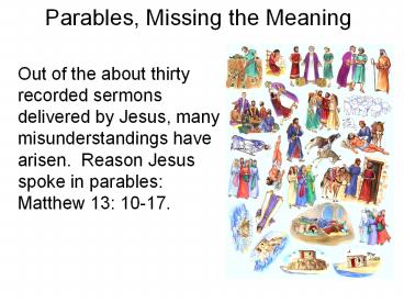 Parables, Missing the Meaning