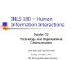INLS 180 Human Information Interactions PowerPoint PPT Presentation