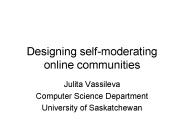 Designing selfmoderating online communities