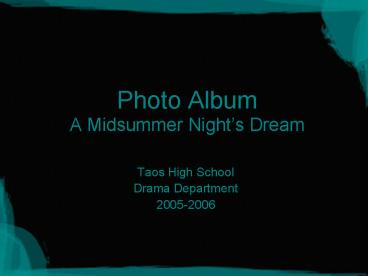 Photo Album A Midsummer Nights Dream