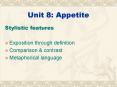 Unit 8: Appetite PowerPoint PPT Presentation