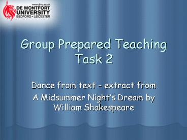 Group Prepared Teaching Task 2