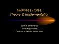 Business Rules: Theory