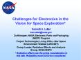 Challenges for Electronics in the Vision for Space Exploration* PowerPoint PPT Presentation
