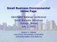 Small Business Environmental Home Page PowerPoint PPT Presentation