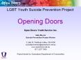 LGBT Youth Suicide Prevention Project Opening Doors PowerPoint PPT Presentation