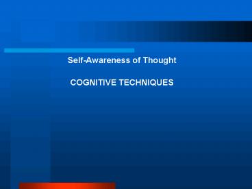 SelfAwareness of Thought