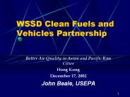 WSSD Clean Fuels and Vehicles Partnership