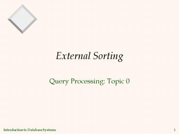 External Sorting presentation | free to download