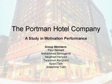 The Portman Hotel Company
