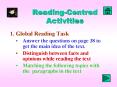 ReadingCentred Activities PowerPoint PPT Presentation