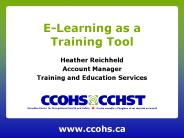 ELearning as a Training Tool