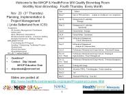 Welcome to the MHQP