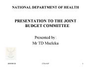 NATIONAL DEPARTMENT OF HEALTH