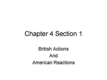 Chapter 4 Section 1 presentation | free to view