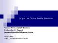 Impact of Global Trade Sanctions PowerPoint PPT Presentation