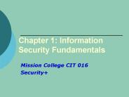 Chapter 1: Information Security Fundamentals