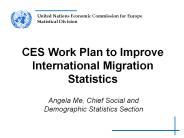 CES Work Plan to Improve International Migration Statistics