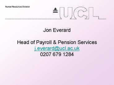 Jon Everard Head of Payroll