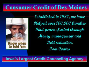 Consumer Credit of Des Moines
