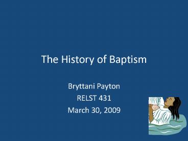 The History of Baptism