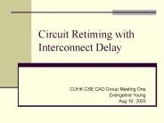 Circuit Retiming with Interconnect Delay