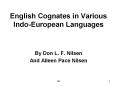 English Cognates in Various Indo-European Languages PowerPoint PPT Presentation
