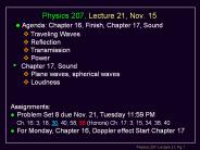 Physics 207, Lecture 21, Nov. 15