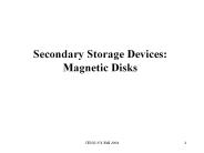 Secondary Storage Devices: Magnetic Disks