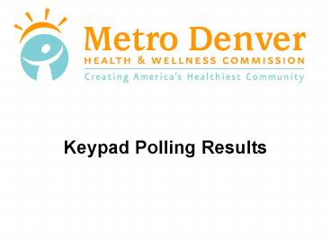 Keypad Polling Results
