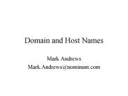 Domain and Host Names