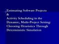 Estimating Software Projects PowerPoint PPT Presentation