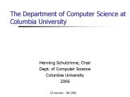 The Department of Computer Science at Columbia University