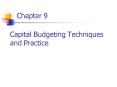 Capital Budgeting Techniques and Practice PowerPoint PPT Presentation