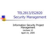 TEL2813IS2820 Security Management