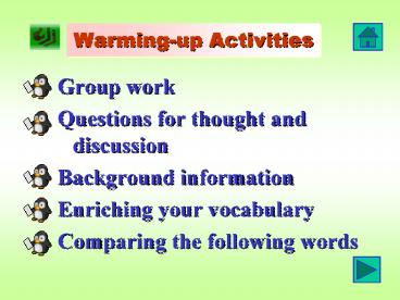 Warmingup Activities