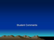Student Comments