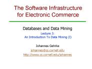 The Software Infrastructure for Electronic Commerce