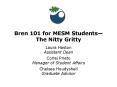 Bren 101 for MESM StudentsThe Nitty Gritty PowerPoint PPT Presentation