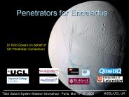 Penetrators for Enceladus