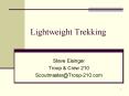 Lightweight Trekking PowerPoint PPT Presentation
