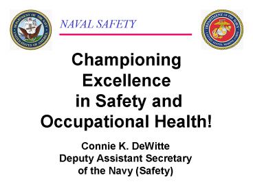 Championing Excellence in Safety and Occupational Health
