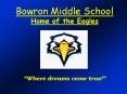 Bowron Middle School Home of the Eagles PowerPoint PPT Presentation