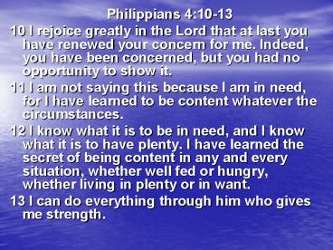 Philippians 4:1013