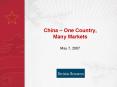 China One Country, Many Markets PowerPoint PPT Presentation