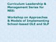 Leading OLE Learningcentred Leadership PowerPoint PPT Presentation