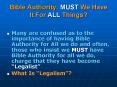 Bible Authority: MUST We Have It For ALL Things PowerPoint PPT Presentation