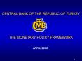 CENTRAL BANK OF THE REPUBLIC OF TURKEY PowerPoint PPT Presentation