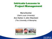 Intricate Lessons in Project Management